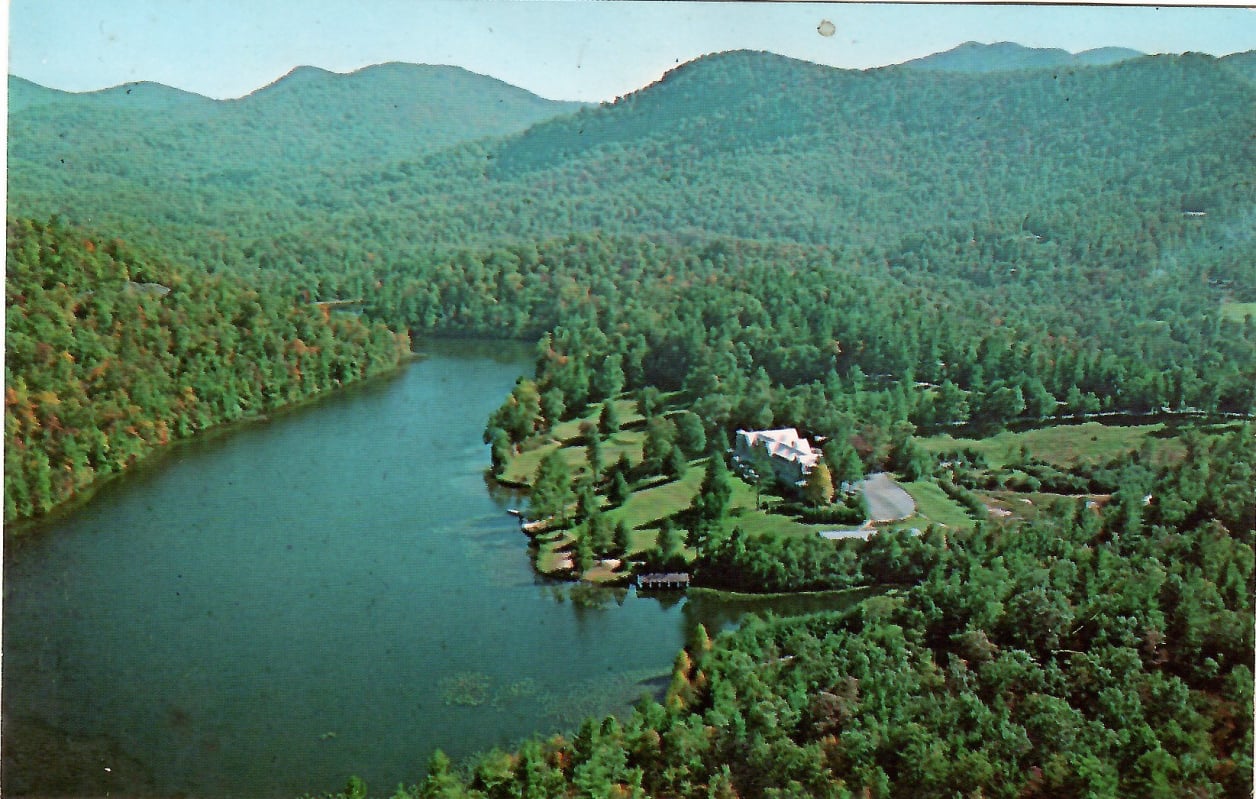 1956 Sapphire Valley Inn Aerial card front